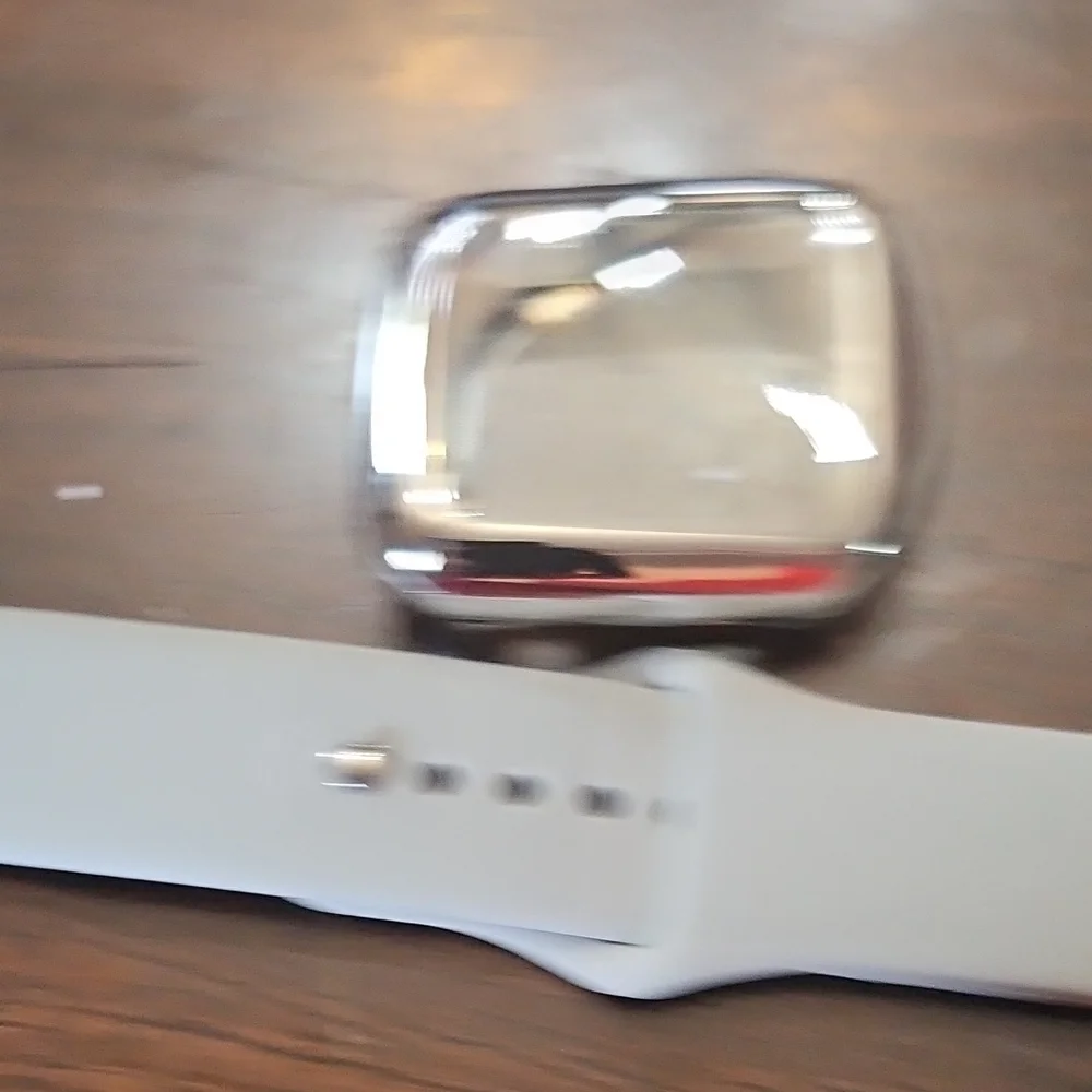 Premium Smartwatch Case with Silver Frame and Gray Band